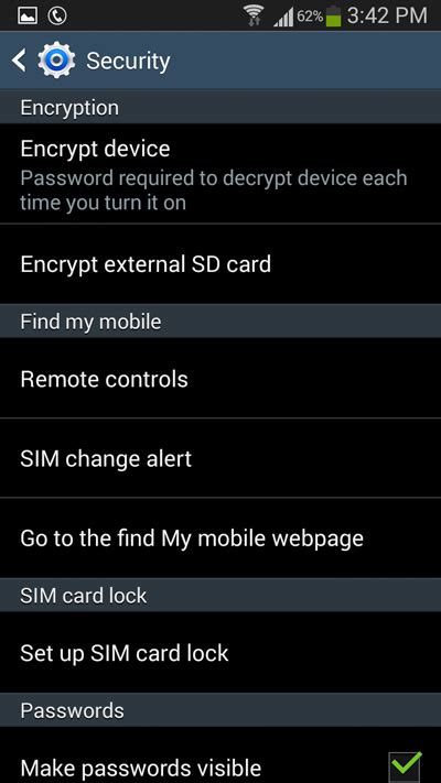 smart phone encrypted sd card|android encryption and credentials settings.